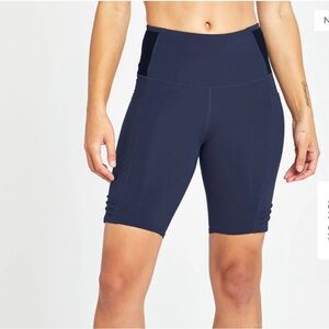 Oiselle Long Pocket Jogger Shorts - Size 8 - Color Blue Ink